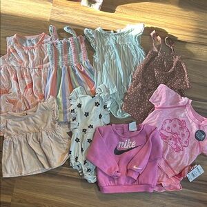 Kids Clothing Bundle- Pink, Orange, Blue, Brown